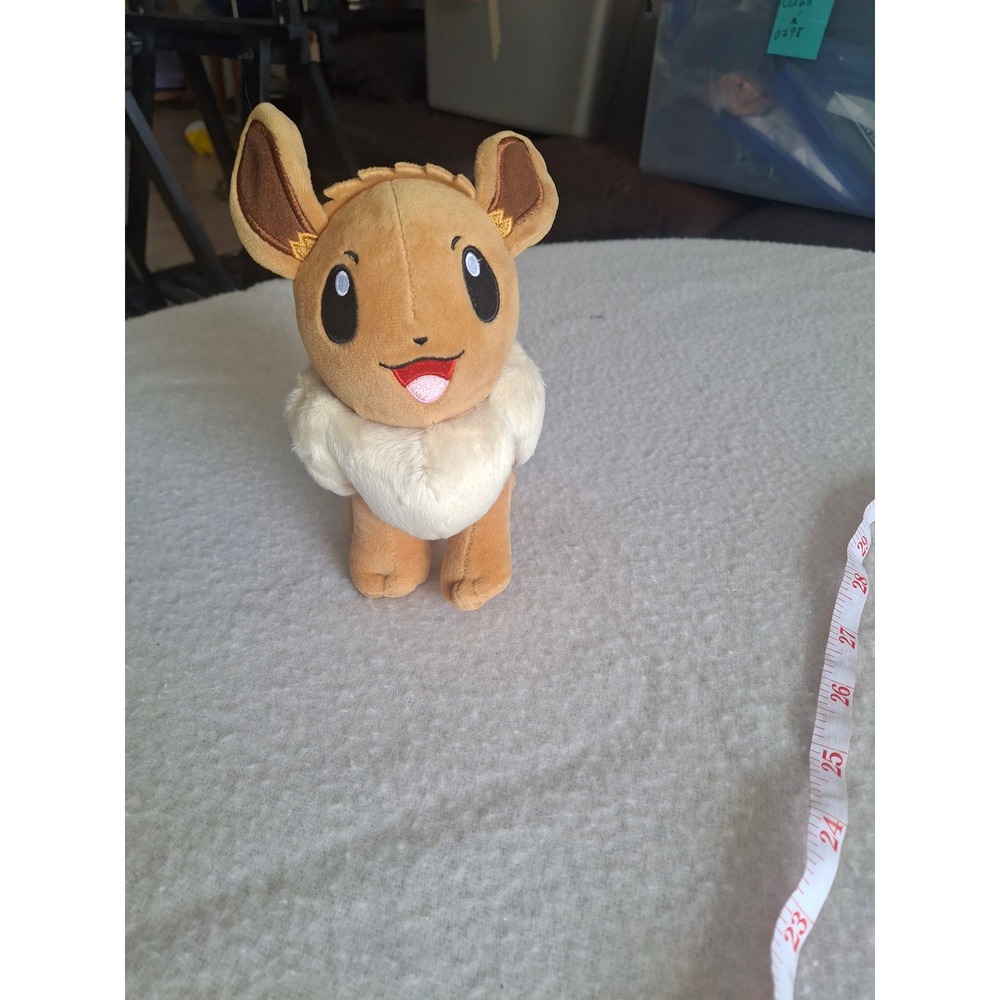 Pokemon Eevee Plush 7 Inch Standing Stuffed Animal Toy Brown Cream Mane Nintendo